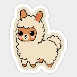 Creamy Llama Sticker